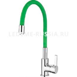Смес. д/к  Ledeme    4898-5 с сил.шлангом зеленый