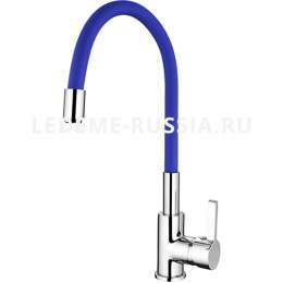 Смес. д/к  Ledeme    4898-6 с сил.шлангом синий