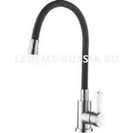 Смес. д/к  Ledeme    74004-2 нерж.сил.излив черный