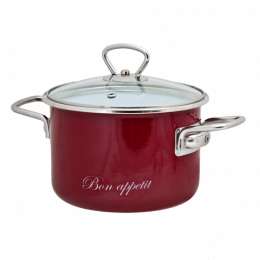 BAКастрюля 3,0л Bon appetit вишн. 8SD185S/4