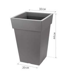 Кашпо ТУБУС  14л  300*300 Графитовый  М 3179/3
