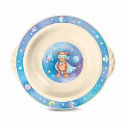 Тарелка дет. глубокая  с декор голубая 4313159/12