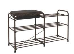 Обувница 3 полки 80 см Альфа сиденье ящ кор.  33СЯ