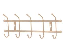 Вешалка настенная (48,5*18см)  5кр. беж.металл ВН5