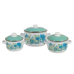 пНабор   №19 Голубой лотос бел сфер    6КВ191М (2л;3л;5,5л)