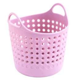 Корзинка д/мелочей круглая розовая  21363000/50
