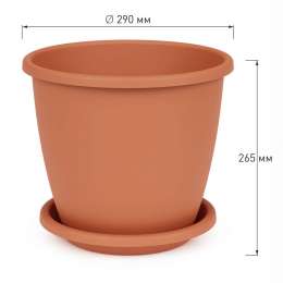 Горшок цв. Афина  11 л с подд. кор.   М6546/14