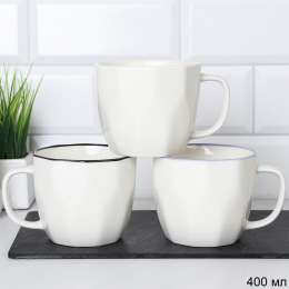 Кружка  -742553   с гранями бел МС-553  400мл